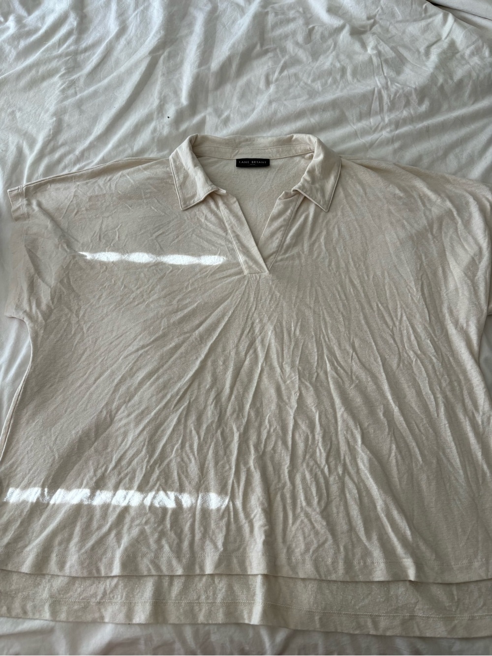 Lane Bryant Linen Shirt with Collar